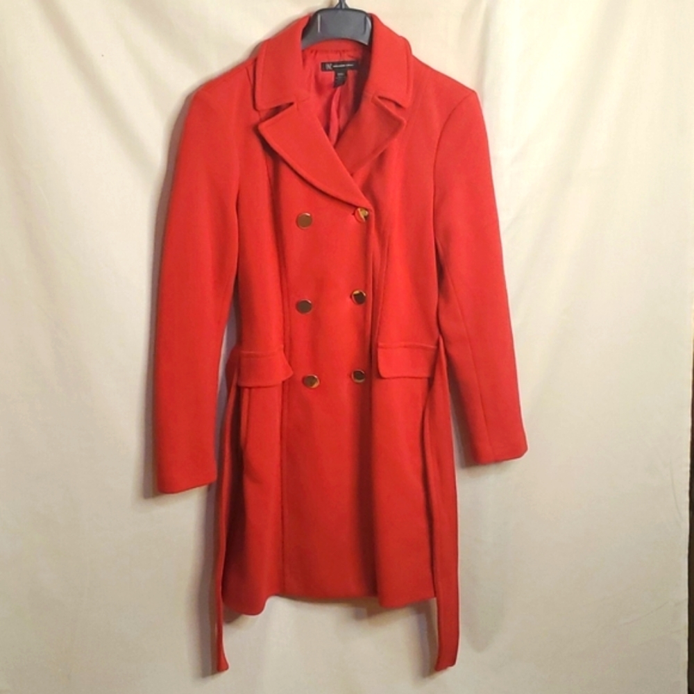 International Concepts Woman Winter Pea Coat, Size Small, Color Red